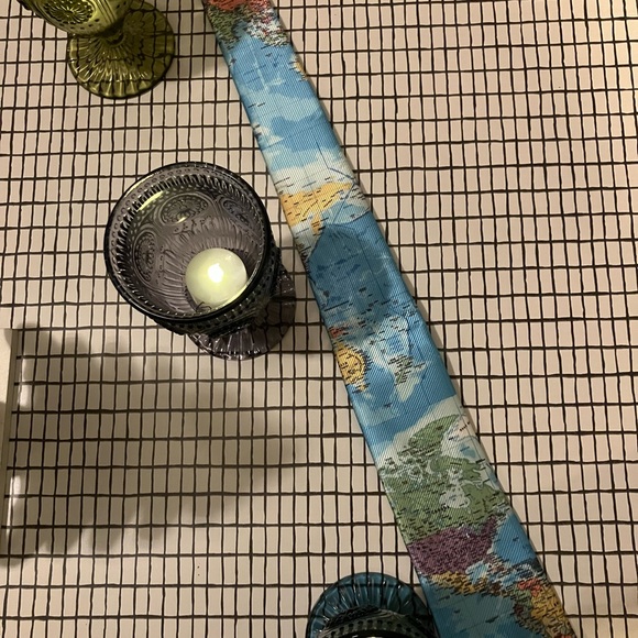 World Map Patterned Tie - Picture 1 of 1